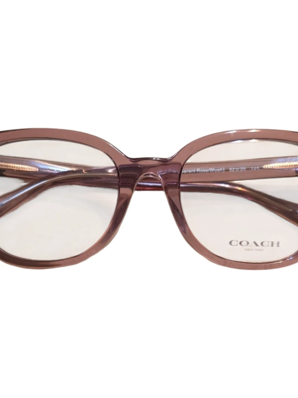 Authentic Coach HC6225U women's eyeglass frames in Transparent Rose Blush NWOT